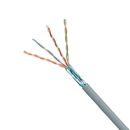 Cable UTP 4 Pares Cat 5 Jacket Azul y Gris( CMR) por metro